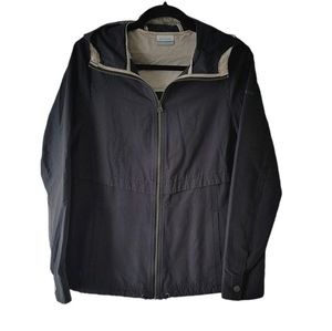 Columbia Casual Lightweight hooded cotton jacket Fall Spring Coat navy size M